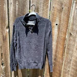 Men’s XL slim fit Black Buckle Henley sweater